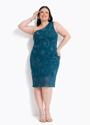 Marguerite - Vestido Verde Escuro em Tule Bordado - MARGUERITE