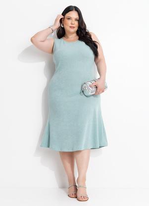 Vestido (Verde Menta) em Malha Tric�