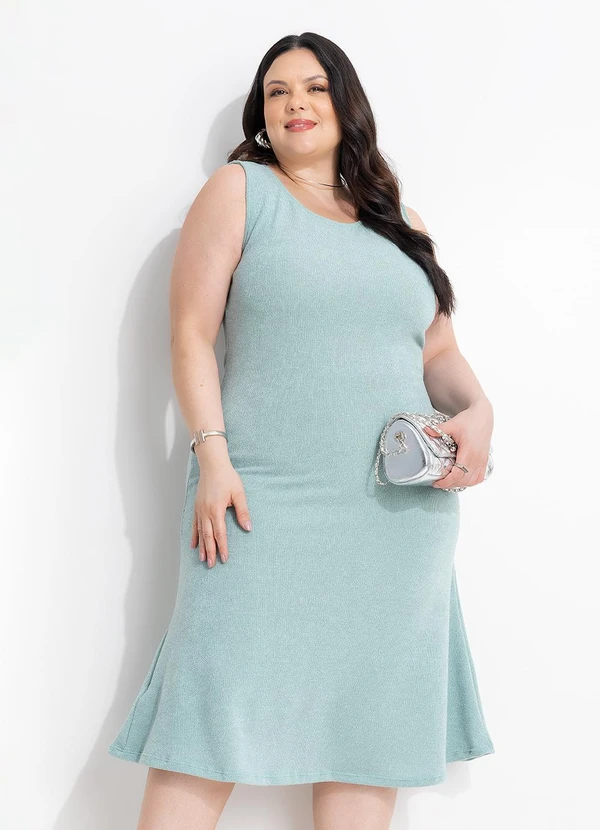 Marguerite - Vestido Verde Menta em Malha Tricô 2