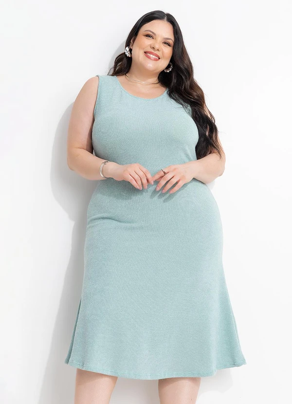 Marguerite - Vestido Verde Menta em Malha Tricô 3