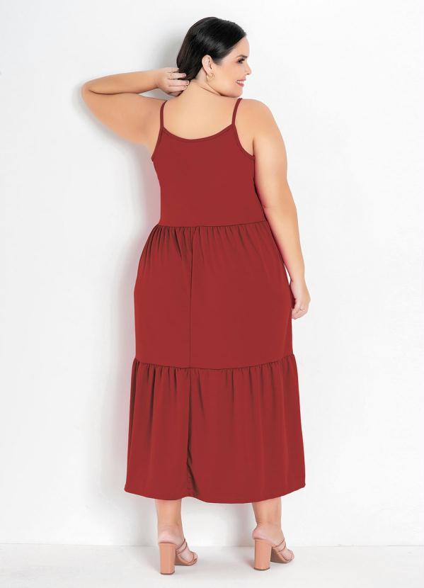 Marguerite - Vestido Vermelho com Transpasse Plus Size 2
