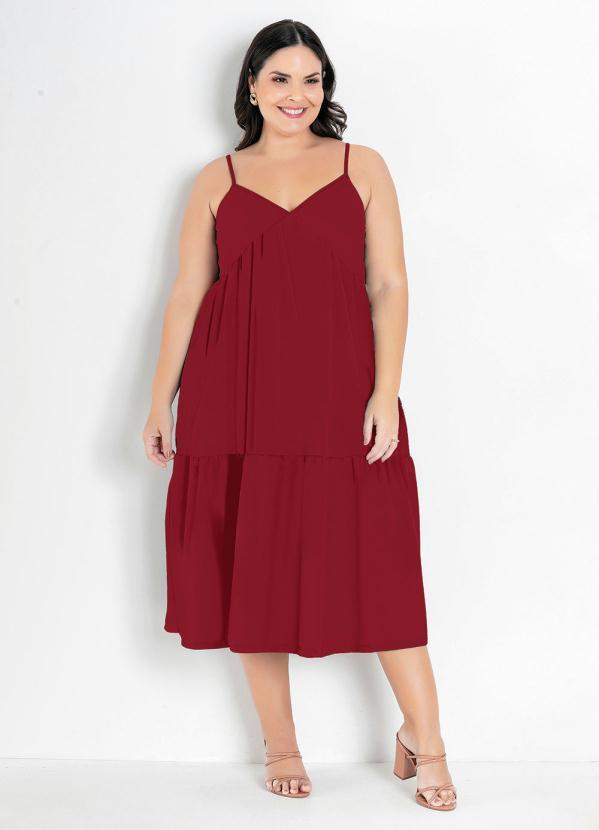 Marguerite - Vestido Vermelho de Alças Plus Size 2