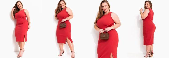 Vestido Vermelho em Canelado