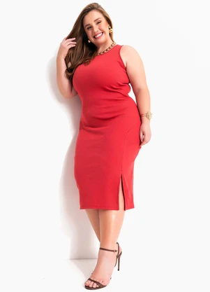 Marguerite - Vestido Vermelho em Canelado - MARGUERITE