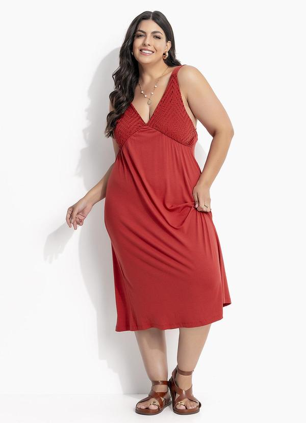 Vestido (Terracota) em Malha de Viscose