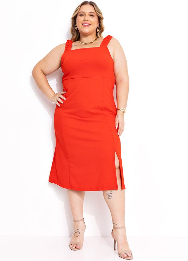 Marguerite - Vestido Vermelho em Malha Rústica. 6