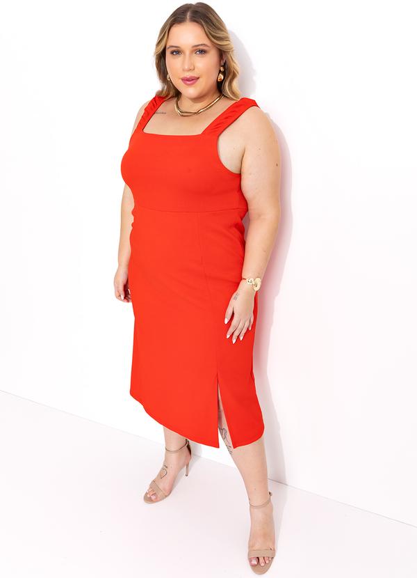 Marguerite - Vestido Vermelho em Malha Rústica. 8