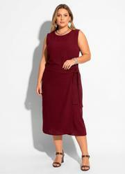 Vestido Vermelho em Tecido Air Flow