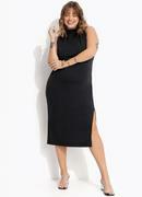 Vestido Preto em Malha Crepe