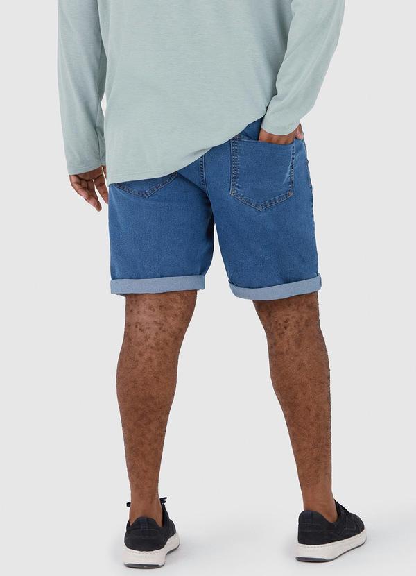 Malwee Plus - Bermuda Jeans Plus Size Masculina Azul 2