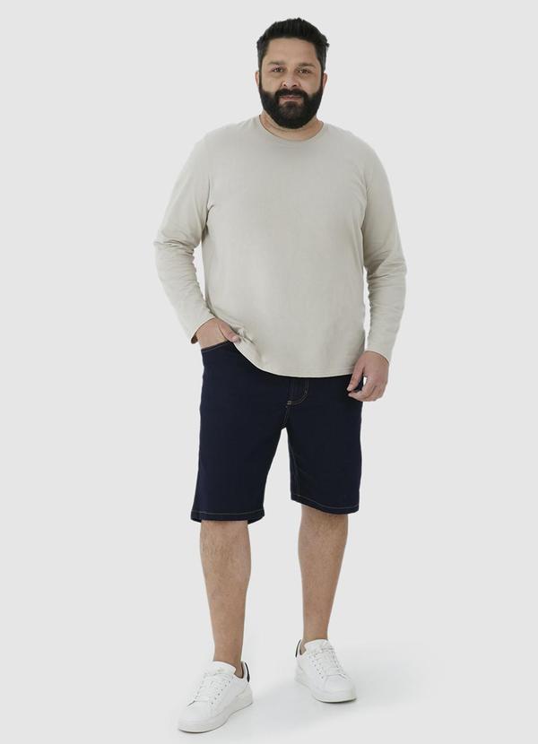 Malwee - Bermuda Tradicional Jeans Plus Azul 4