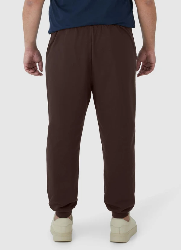 Malwee - Calça Jogger em Moletom Plus Marrom 3