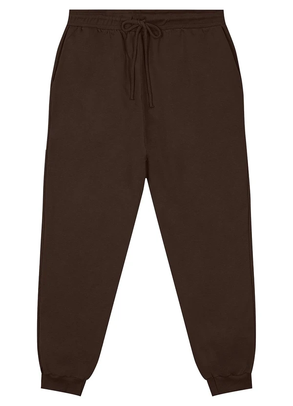 Malwee - Calça Jogger em Moletom Plus Marrom 4