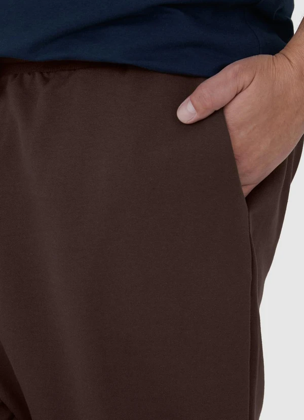 Malwee - Calça Jogger em Moletom Plus Marrom 5