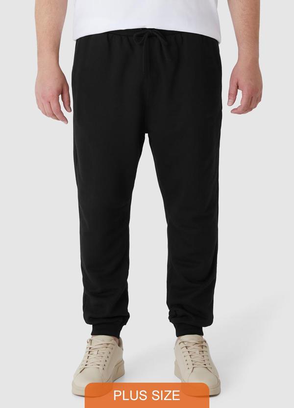 Malwee - Calça Jogger em Moletom Plus Preto