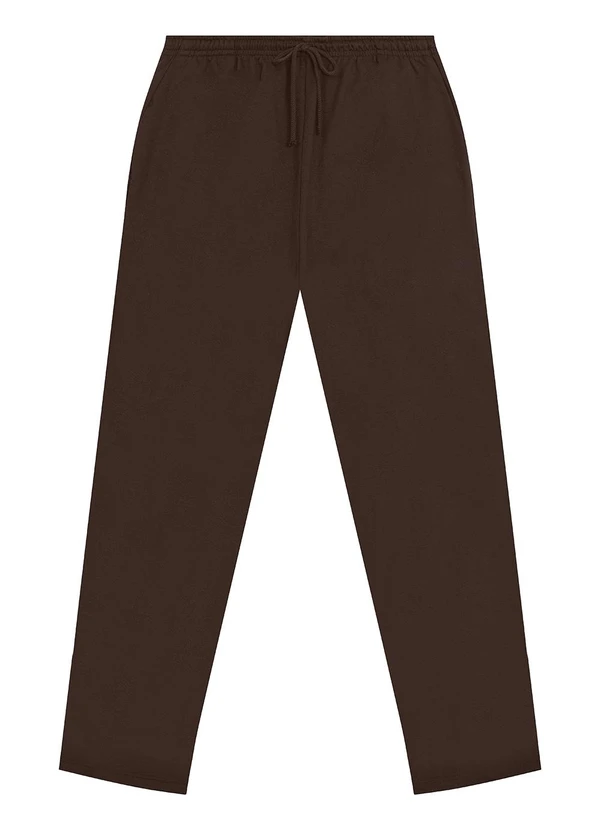 Malwee - Calça Reta em Moletom Plus Marrom 4
