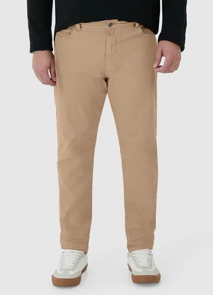 Malwee - Calça Skinny em Sarja Plus Bege - MALWEE