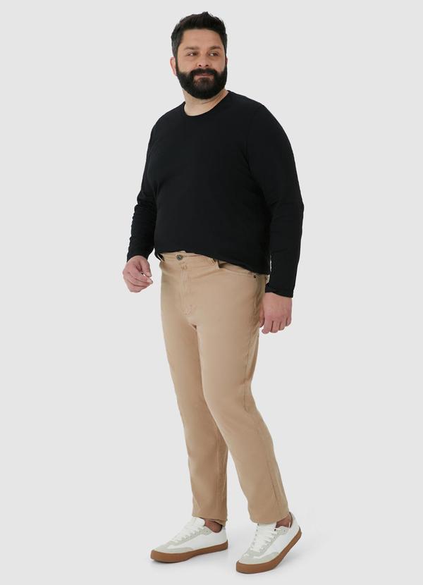 Malwee - Calça Skinny em Sarja Plus Bege 4