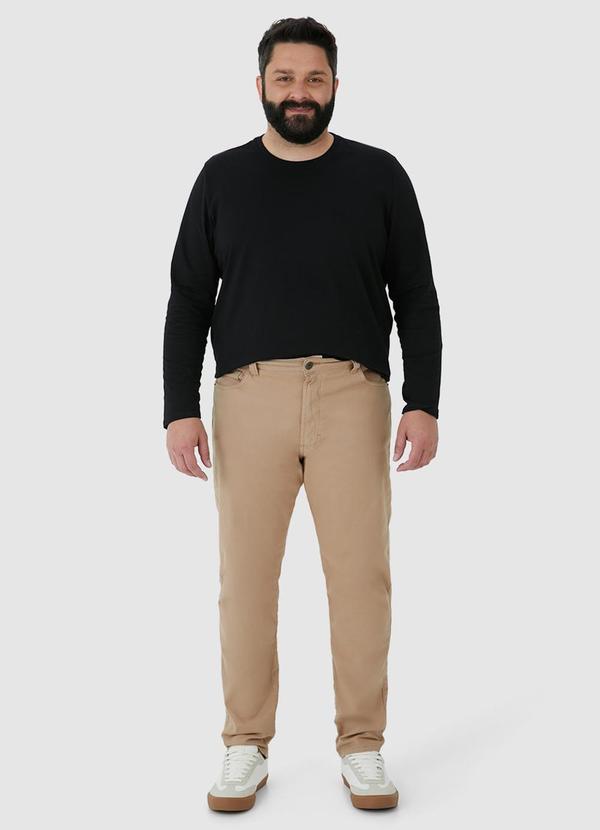 Malwee - Calça Skinny em Sarja Plus Bege 5