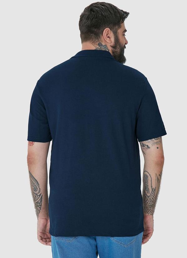 Malwee - Camisa Polo Tradicional em Piquet Azul 2