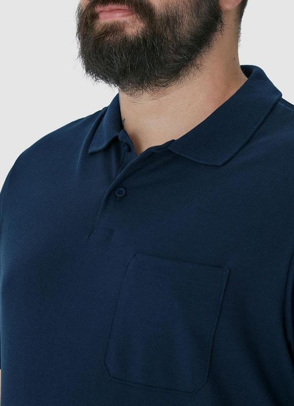 Malwee - Camisa Polo Tradicional em Piquet Azul 5