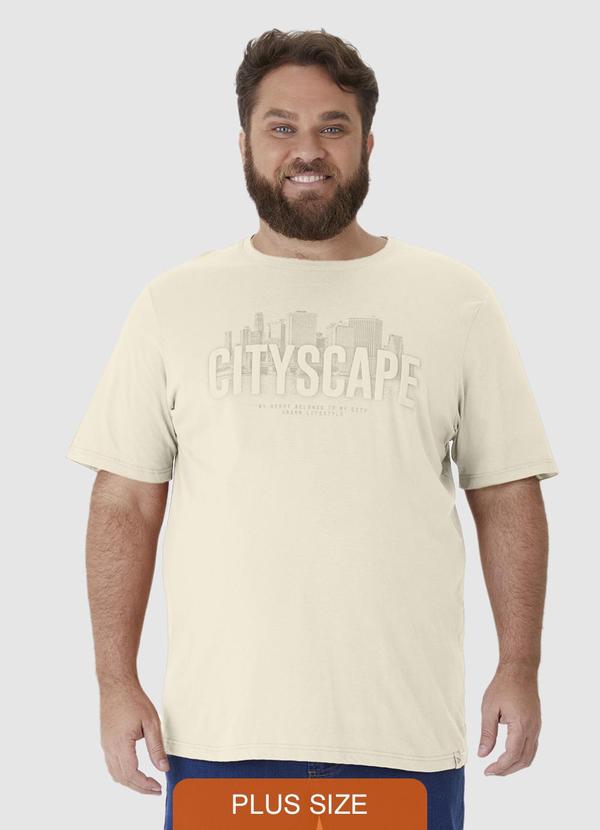 Malwee - Camiseta Cityscape Comfy Touch Plus Bege