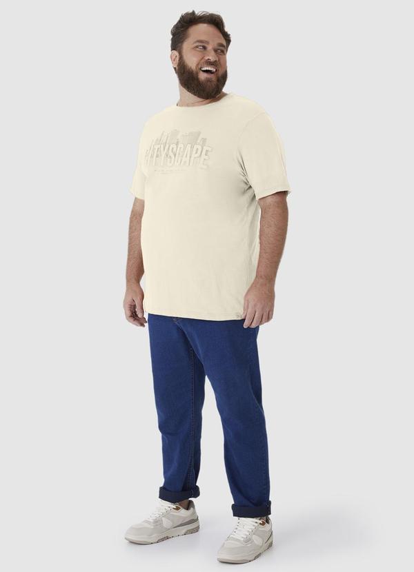 Malwee - Camiseta Cityscape Comfy Touch Plus Bege 4