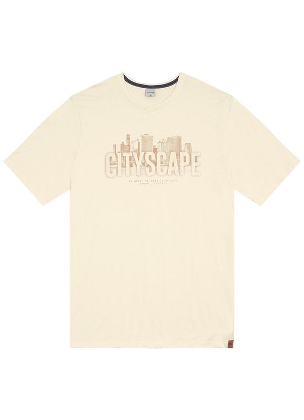 Malwee - Camiseta Cityscape Comfy Touch Plus Bege 5