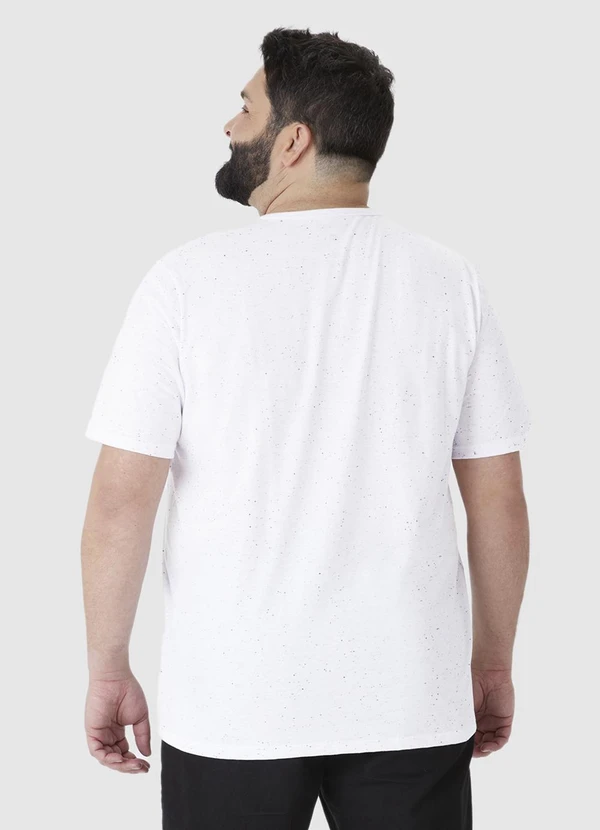 Malwee - Camiseta em Botonê Masculina Plus Branco 3