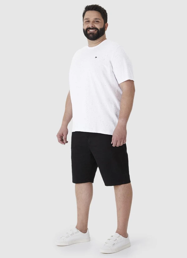 Malwee - Camiseta em Botonê Masculina Plus Branco 6
