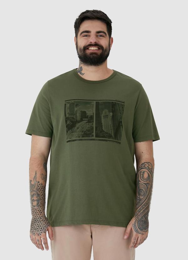 Malwee - Camiseta Modernity Masculina Plus Verde