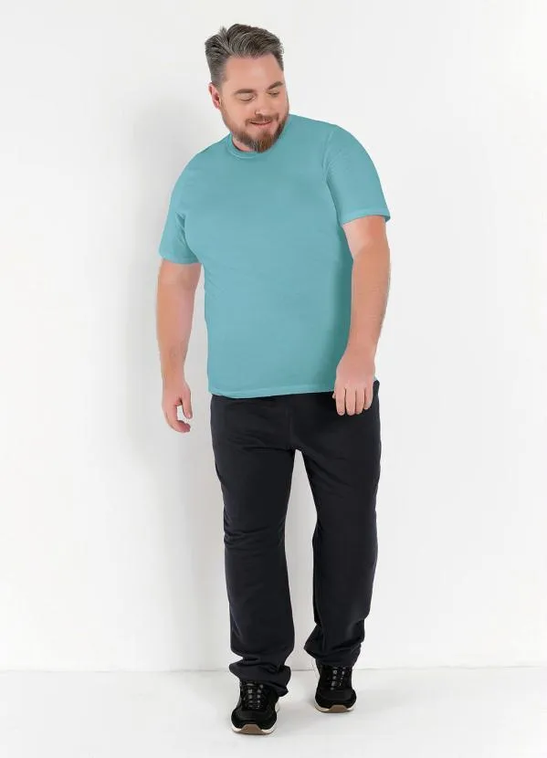 Basicamente - Camiseta Plus Size Turquesa 3