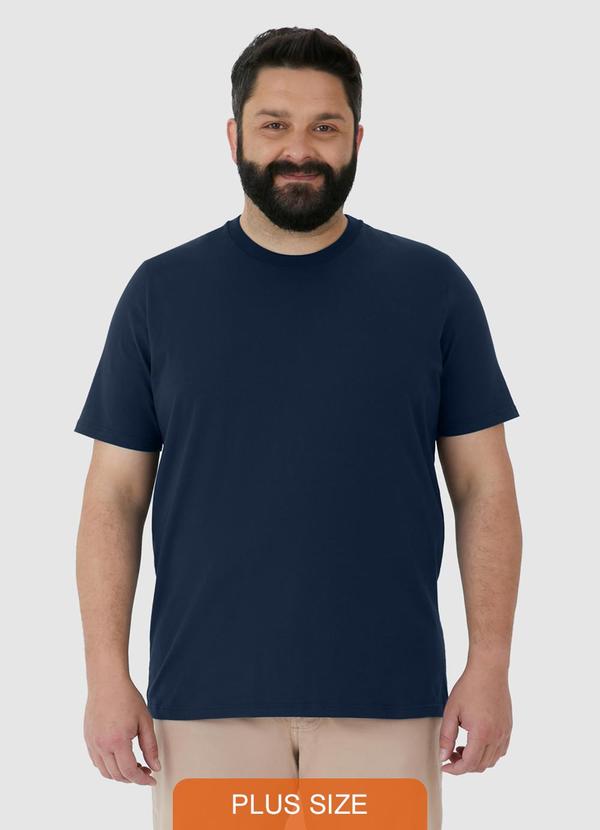 Malwee - Camiseta Tradicional Cotton Plus Azul