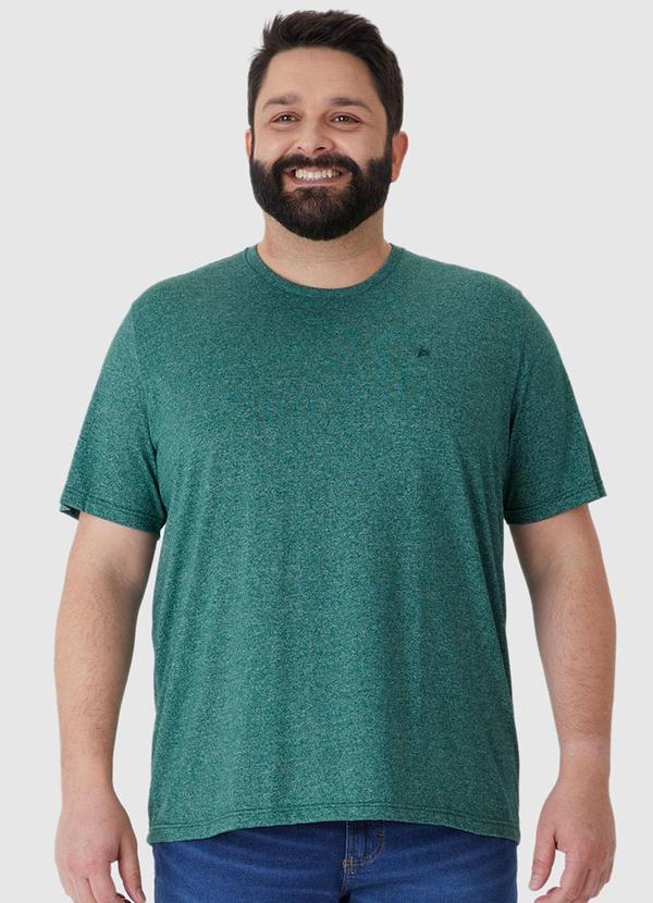 Malwee - Camiseta Tradicional em Malha Rajada Verde