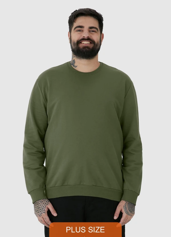 Malwee - Blusão em Moletom Masculino Plus Verde