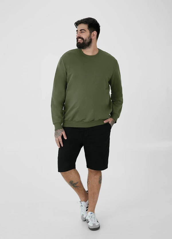 Malwee - Blusão em Moletom Masculino Plus Verde 7