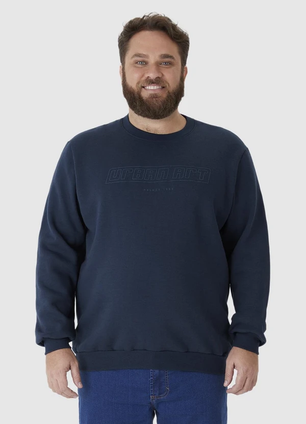 Malwee - Blusão Urban Art em Moletom Comfy Azul