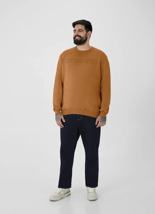 Malwee - Blusão Urban Art em Moletom Comfy Marrom 2