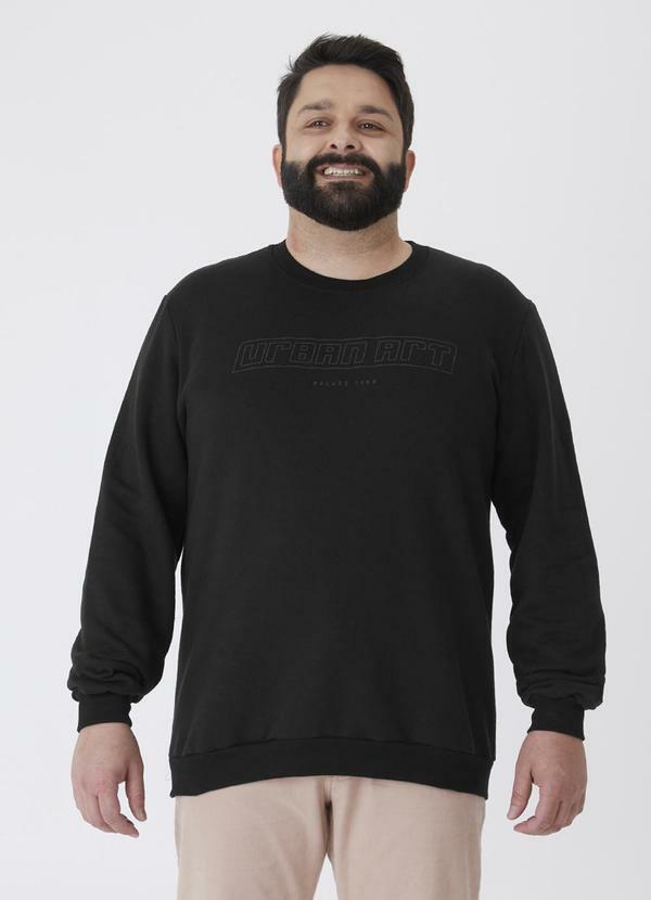 Malwee - Blusão Urban Art em Moletom Comfy Preto