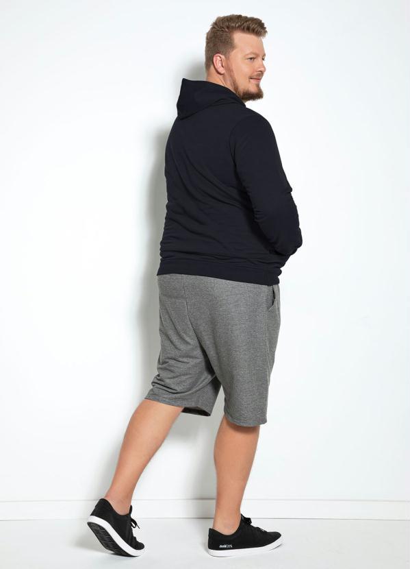 Outlet - Casaco Preto com Mangas Longas Plus Size 4