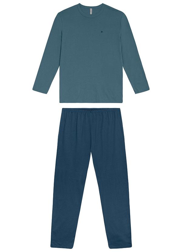 Malwee - Pijama Longo com Bordado Plus Azul 3