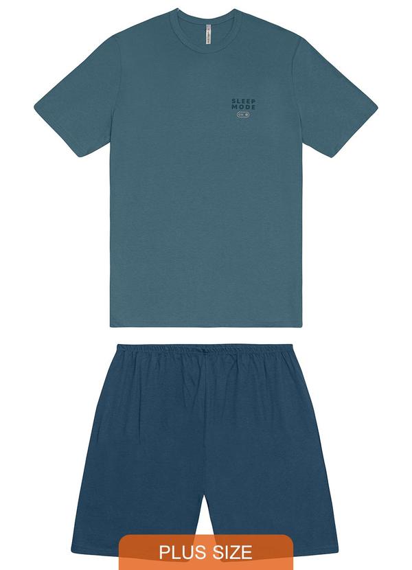 Malwee - Pijama Sleep Mode em Malha Plus Azul