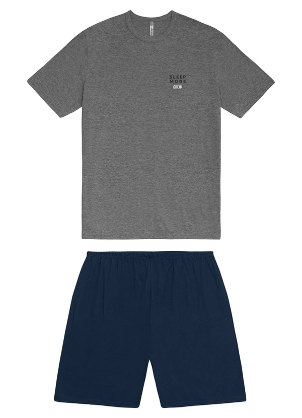 Malwee - Pijama Sleep Mode em Malha Plus Cinza 2