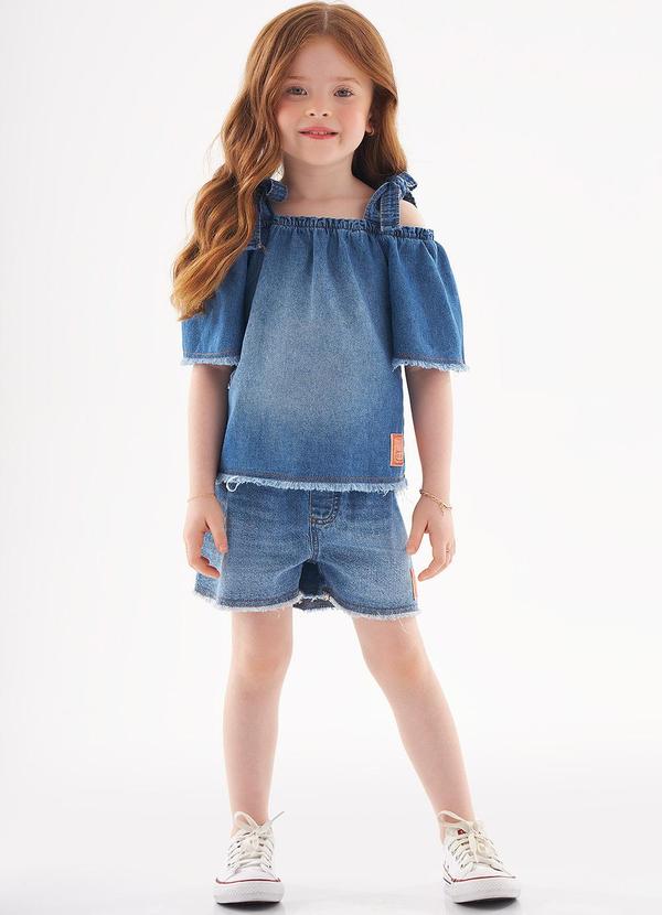 Up Baby - Bata em Jeans Infantil Menina Azul 2