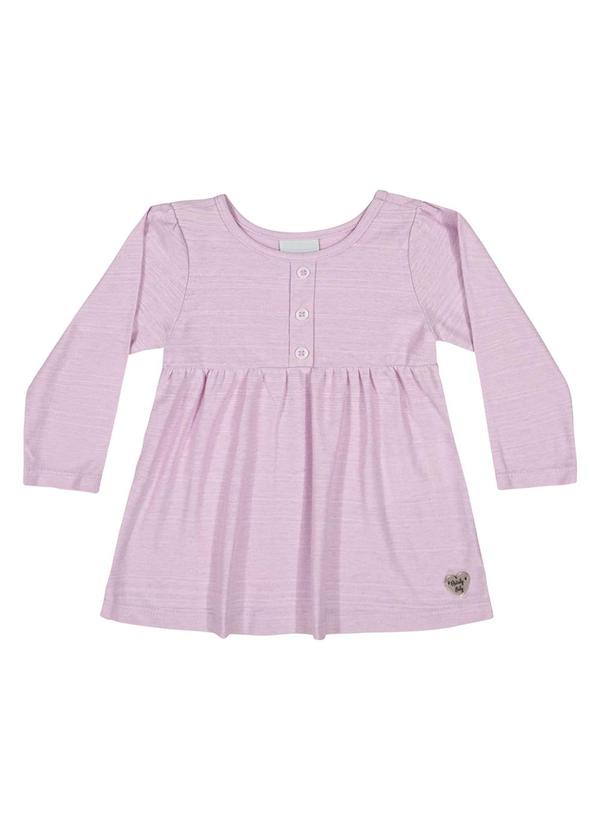 Quimby - Bata em Malha Flamê para Bebê Menina Rosa