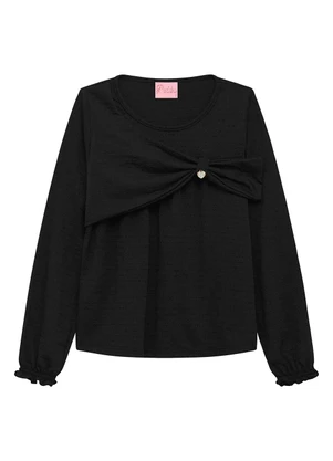 Duduka - Bata Infantil Ana Bola com Pingente Preto - DUDUKA