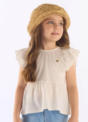 Up Baby - Bata Infantil em Algodão Branco - UP BABY