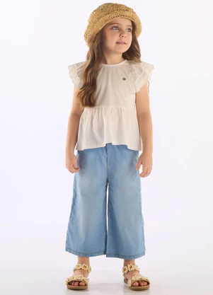 Up Baby - Bata Infantil em Algodão Branco - UP BABY