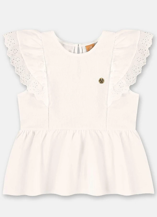 Up Baby - Bata Infantil em Algodão Branco 3