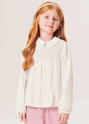 Bugbee - Bata Infantil em Malha com Gola Branco - BUGBEE